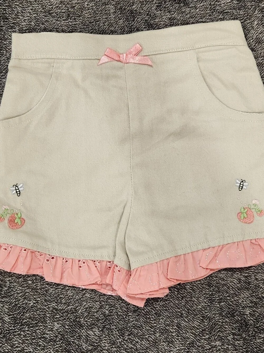 Little Angel - Baby Girls' 2-Pc Strawberry Short Set